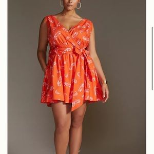 Anthropologie Maeve Flirty Wrap Mini Dress